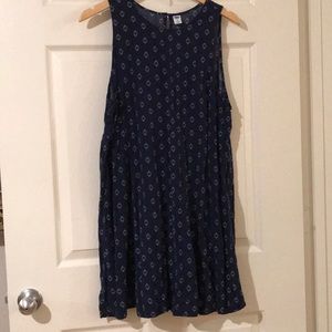 Blue patterned dress